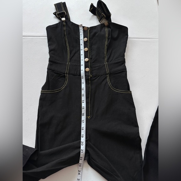 Unique Vintage Black Denim Overalls size S/4 - Picture 10 of 14